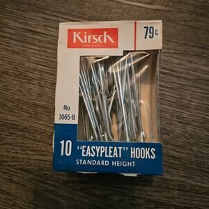 Vintage Kirsch EASYPLEAT Curtain Hooks, New Old Stock, Package of 10